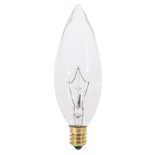 Satco Lighting Incandescent Flame Light Bulb Candelabra Base 120V by Satco S3284