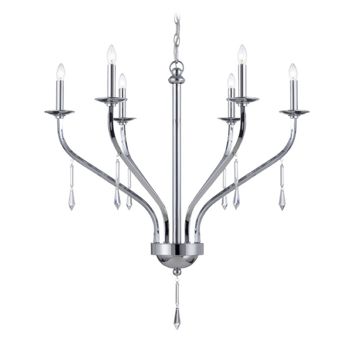 Lite Source Lighting Farica Chrome Crystal Chandelier by Lite Source Lighting LS-19616