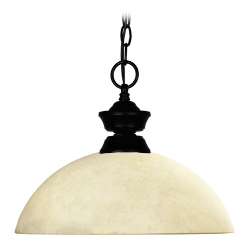 Windsor Matte Black Pendant by Z-Lite