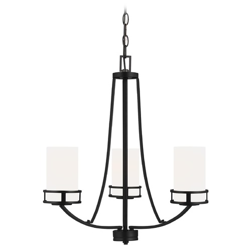 Robie Midnight Black 3-Light Chandelier by Generation Lighting