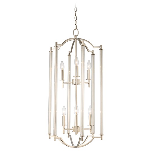 Provence 34-Inch Large Foyer Chandelier in Polished Nickel by Kalco Lighting