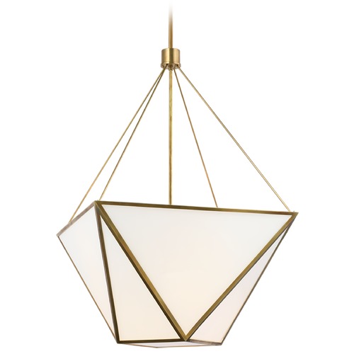 Julie Neill Lorino Large Lantern in Antique Brass by Visual Comfort Signature