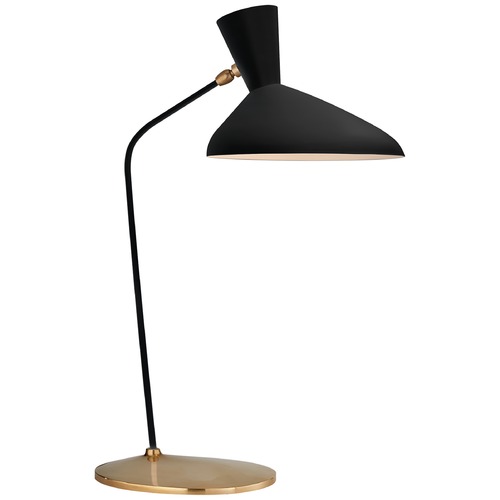 Visual Comfort Signature Collection Aerin Austen Large Offset Table Lamp in Black by Visual Comfort Signature ARN3712BLK