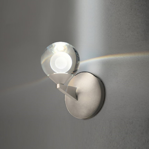 Modern Forms by WAC Lighting Double Bubble Satin Nickel LED Sconce by Modern Forms WS-82006-SN