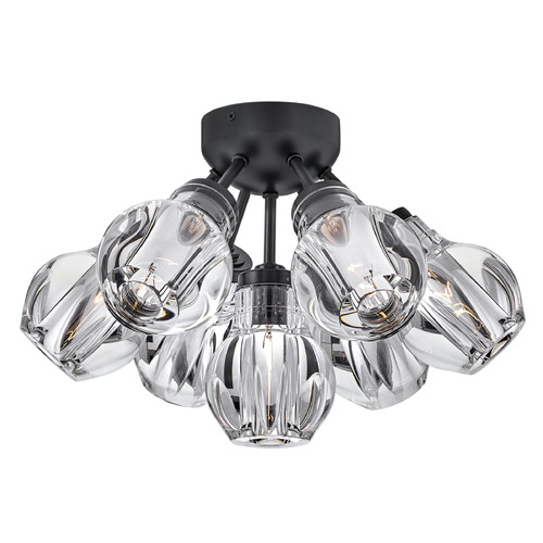 Fredrick Ramond Elise Black LED Semi-Flushmount Light