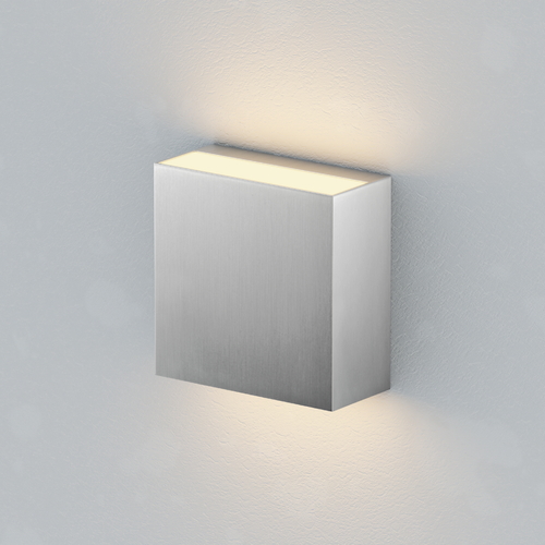 ET2 Lighting Cubed 5.50-Inch 2-Light LED Outdoor Sconce in Aluminum by ET2 Lighting E23224-SA