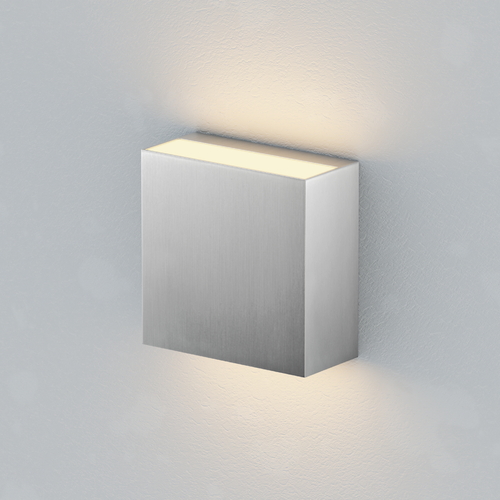 Cubed 5.50-Inch 2-Light LED Outdoor Sconce in Aluminum by ET2 Lighting
