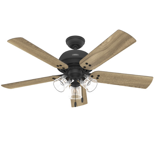 Hunter Fan Company Shady Grove Matte Black LED Ceiling Fan with Light