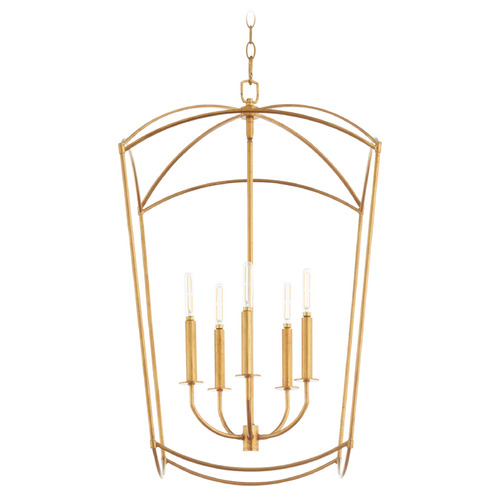 Mantle Gold Leaf Pendant by Quorum Lighting