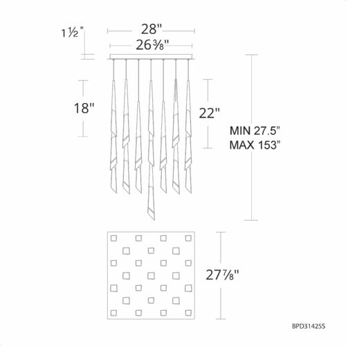 Schonbek Beyond Solitude Antique Nickel LED Multi-Light Pendant