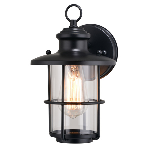 Vaxcel Lighting Lake Shore Textured Black Outdoor Wall Light by Vaxcel Lighting T0741