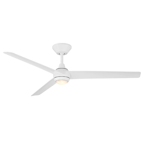Modern Forms by WAC Lighting Modern Forms Pisces Matte White LED Ceiling Fan with Light FR-W2503-54L-MW