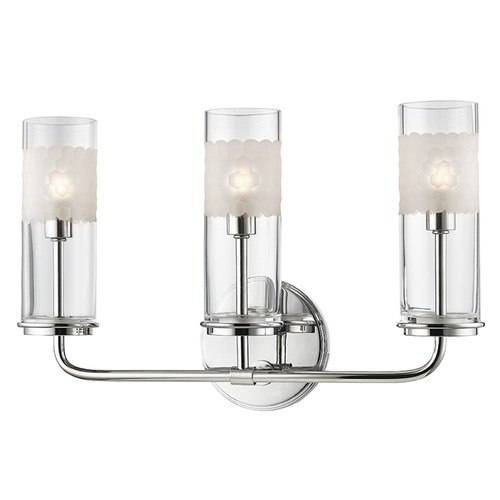 Wentworth 3-Light Bath Light in Polished Nickel by Hudson Valley Lighting