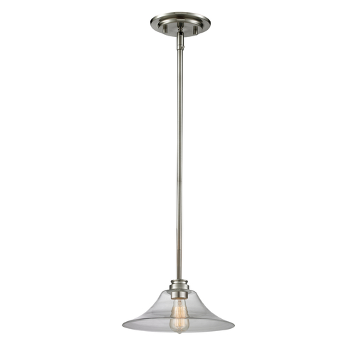 Z-Lite Z-Lite Annora Brushed Nickel Pendant Light with Bell Shade 428MP14-BN