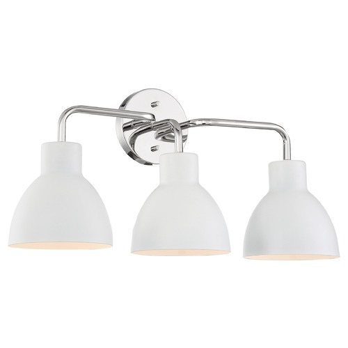 Nuvo Lighting Satco Lighting Sloan Polished Nickel / White Bathroom Light 60/6783