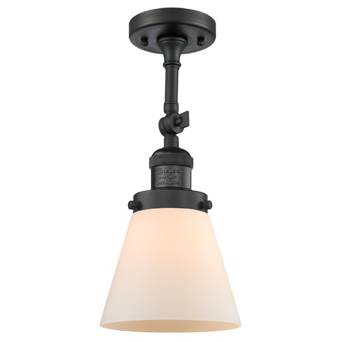 Small Cone Matte Black Semi-Flush Mount by Innovations Lighting