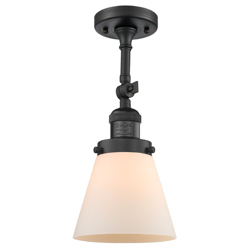 Innovations Lighting Innovations Lighting Small Cone Matte Black Semi-Flushmount Light 201F-BK-G61