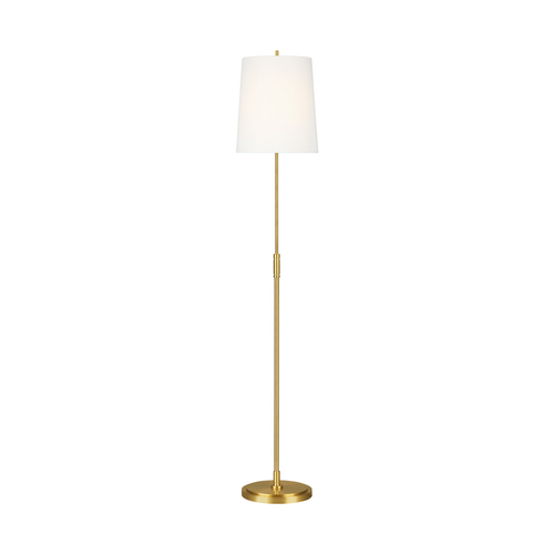 Thomas O'Brien Beckham Classic Burnished Brass LED Floor Lamp by Visual Comfort Studio
