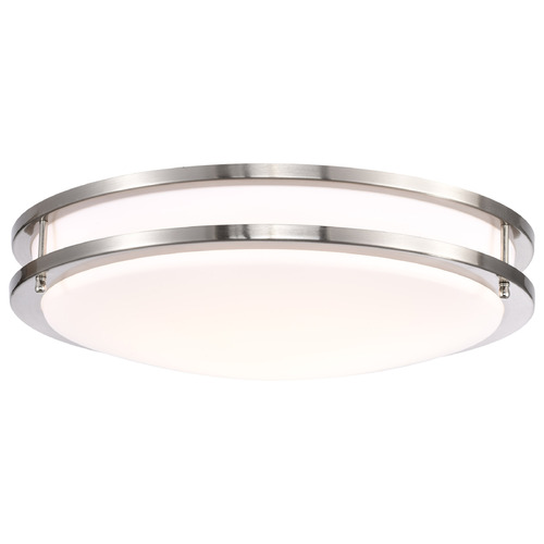 Glamour Brushed Nickel LED Flush Mount by Nuvo Lighting