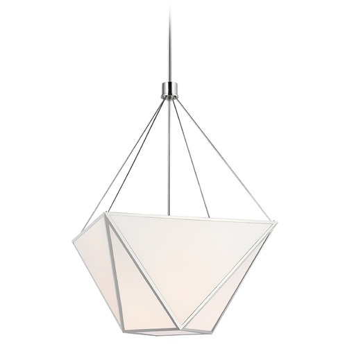Julie Neill Lorino Large Lantern in Polished Nickel by Visual Comfort Signature