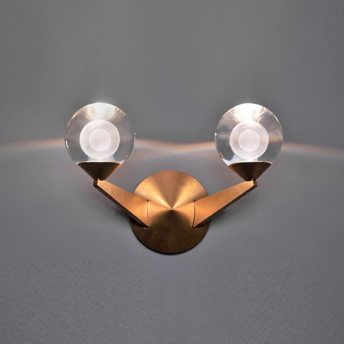 Double Bubble Aged Brass LED Sconce by Modern Forms