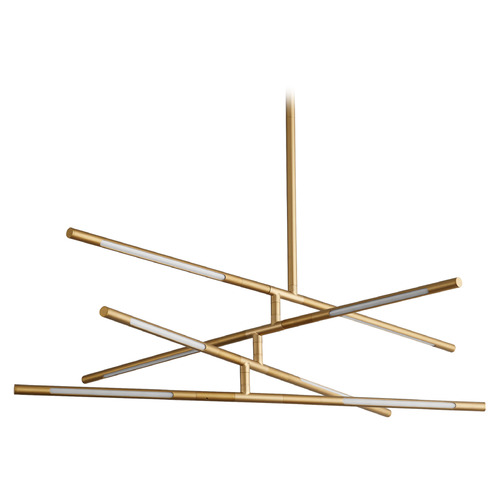 Oxygen Palillos Aged Brass LED Pendant Light