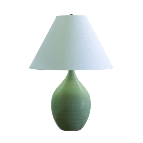 Scatchard Stoneware Table Lamp in Celedon by House of Troy Lighting