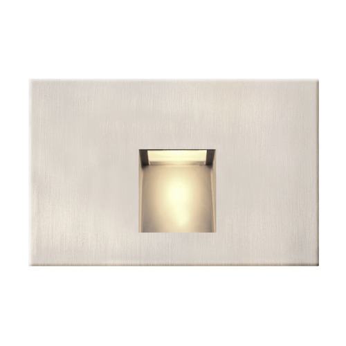 Recesso Lighting by Dolan Designs LED Horizontal Recessed Step Light Satin Nickel Finish STEPLT-H-SN