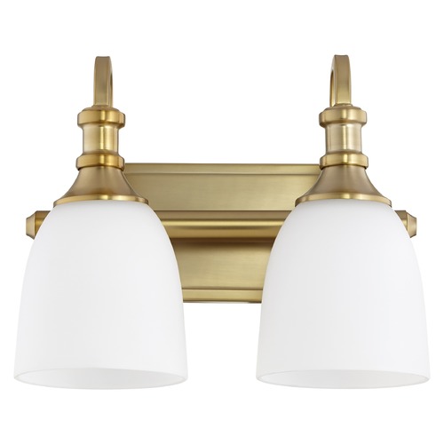 Quorum Lighting Richmond Aged Brass Bathroom Light by Quorum Lighting 5011-2-80