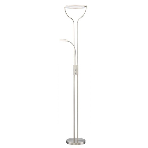 Zale Brushed Nickel LED Torchiere Lamp by Lite Source Lighting