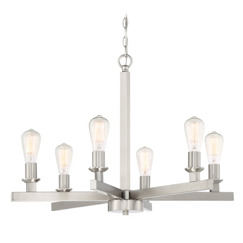 Chicago Brushed Polished Nickel Chandelier by Craftmade Lighting