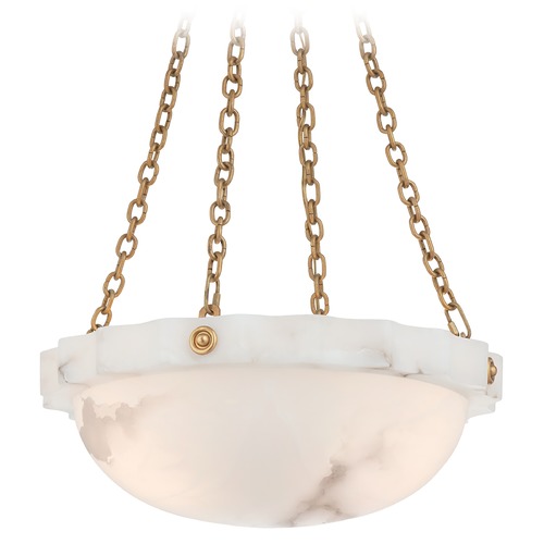 Visual Comfort Signature Collection E.F. Chapman Fluted Band Chandelier in Alabaster by Visual Comfort Signature CHC2149ALB
