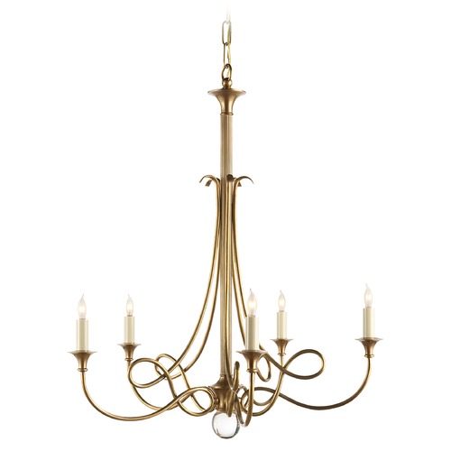 Visual Comfort Signature Collection Eric Cohler Twist Chandelier in Antique Brass by Visual Comfort Signature SC5015HAB
