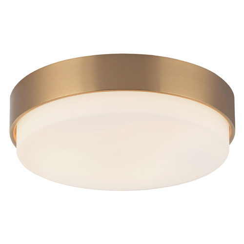 Matteo Lighting Quintz Aged Gold Brass LED Flushmount Light