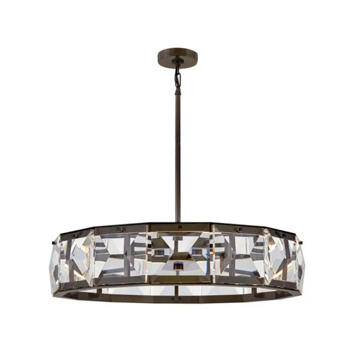 Jolie 30-Inch LED Crystal Chandelier in Black Oxide by Fredrick Ramond