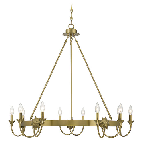 Savoy House Sullivan 10-Light Chandelier in Warm Brass by Savoy House 1-2208-10-322