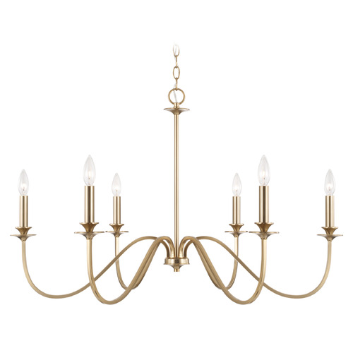 Capital Lighting Weston 38-Inch Chandelier in Matte Brass by Capital Lighting AA1029MA