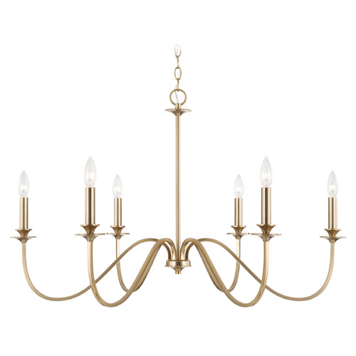 Capital Lighting Weston 38-Inch Chandelier in Matte Brass by Capital Lighting AA1029MA