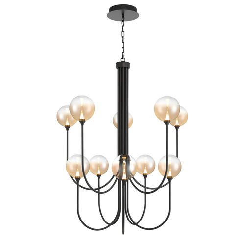 Lissa 10-Light LED Grand Chandelier in Black by Eurofase Lighting
