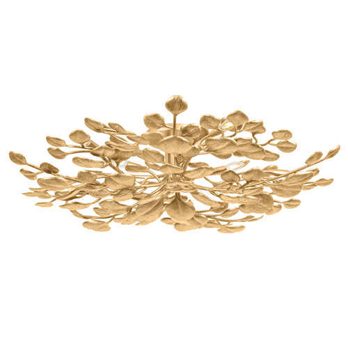 Corbett Lighting Menorca Vintage Gold Leaf LED Semi-Flushmount Light