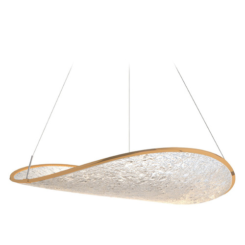 ET2 Lighting ET2 Moonscapes Brushed Champagne LED Pendant Light with Curved Panel Shade E24971-BCN