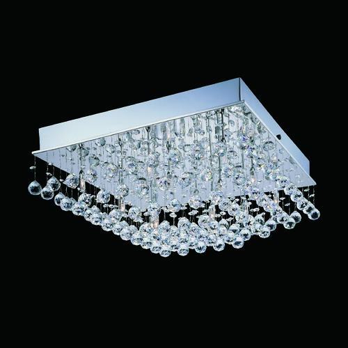 Lite Source Lighting Krysztal Stainless Steel Flush Mount by Lite Source Lighting LS-5580