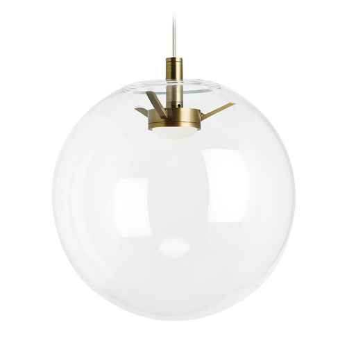 Palona Warm Dim LED Pendant in Brass by Visual Comfort Modern