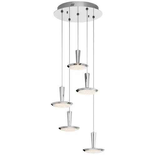 Elan Lighting Karah 17.75-Inch Wide Chrome LED Multi-Light Pendant by Elan Lighting 83955