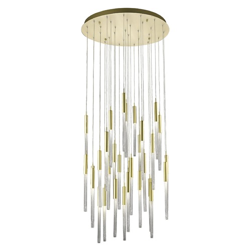 Boa 31-Light Brushed Brass LED Multi-Light Pendant by Avenue Lighting