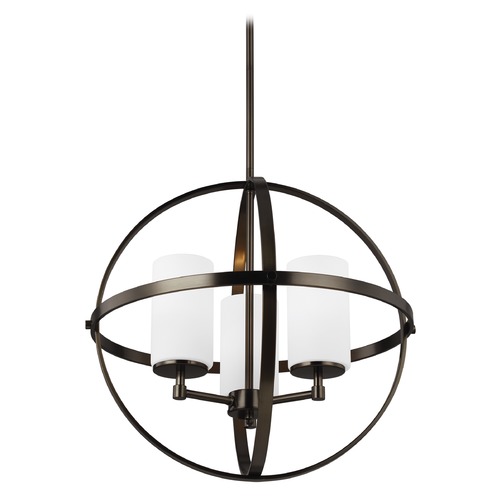 Generation Lighting Alturas 19-Inch Orb Chandelier in Brushed Oil Rubbed Bronze by Generation Lighting 3124603-778