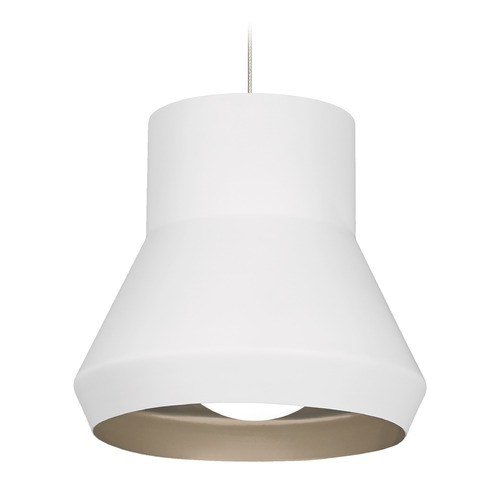 Milo Pendant in White & Champagne by Visual Comfort Modern