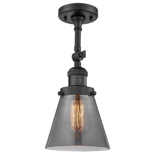 Small Cone Matte Black Semi-Flush Mount by Innovations Lighting