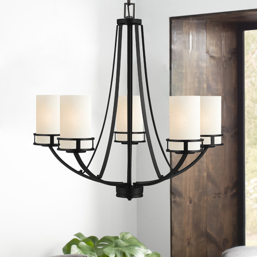 Robie Midnight Black 5-Light Chandelier by Generation Lighting