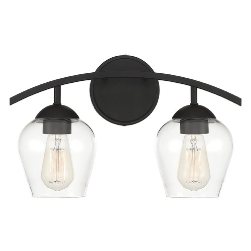 16-Inch Vanity Light in Matte Black by Meridian